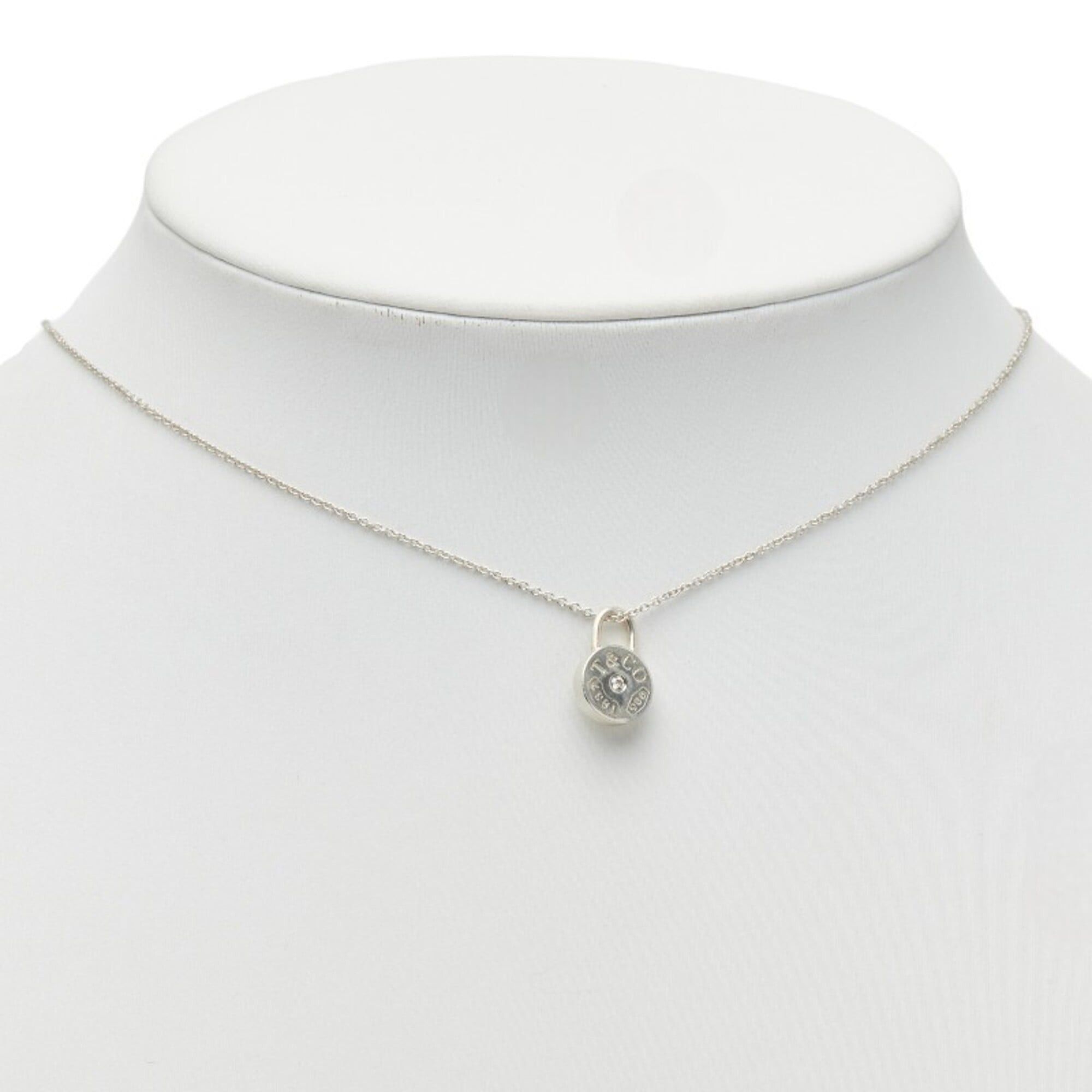 Tiffany & Co. Tiffany & Co. 1837 1P Diamond Round Rock Necklace, SV925 Silver, Women's. Size ONE SIZE - 7 Thumbnail