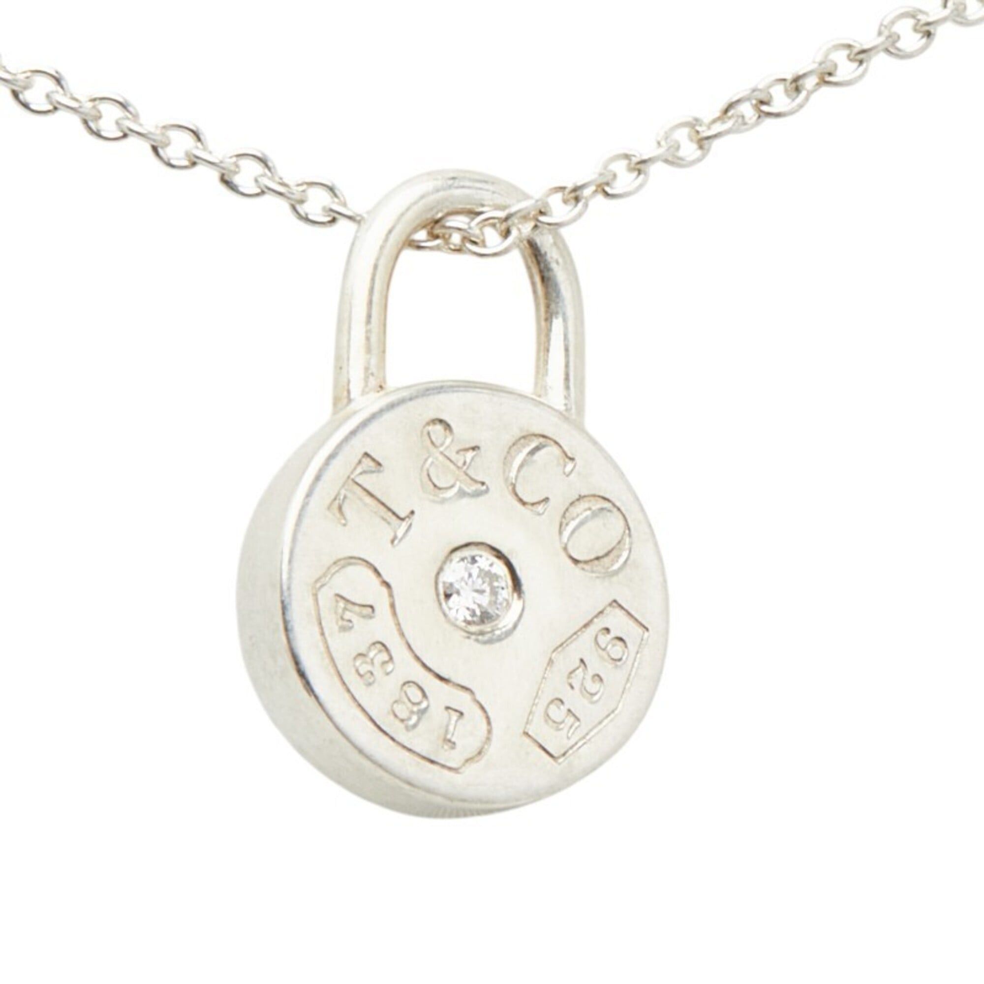 Tiffany & Co. Tiffany & Co. 1837 1P Diamond Round Rock Necklace, SV925 Silver, Women's. Size ONE SIZE - 2 Thumbnail