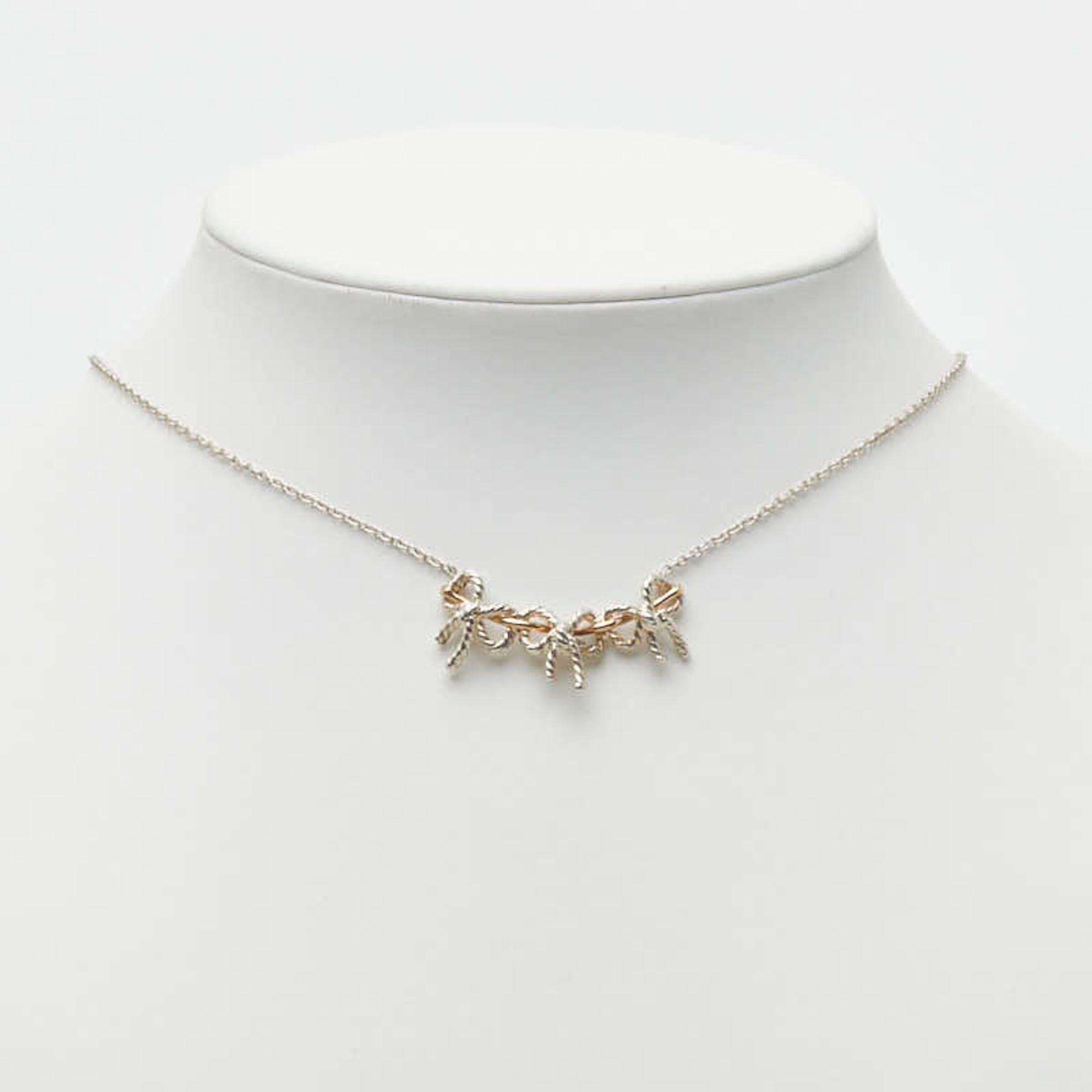 Tiffany & Co. Tiffany & Co. Triple Ribbon Necklace, Silver and Gold Combination (SV925), Women's. Size ONE SIZE - 6 Thumbnail