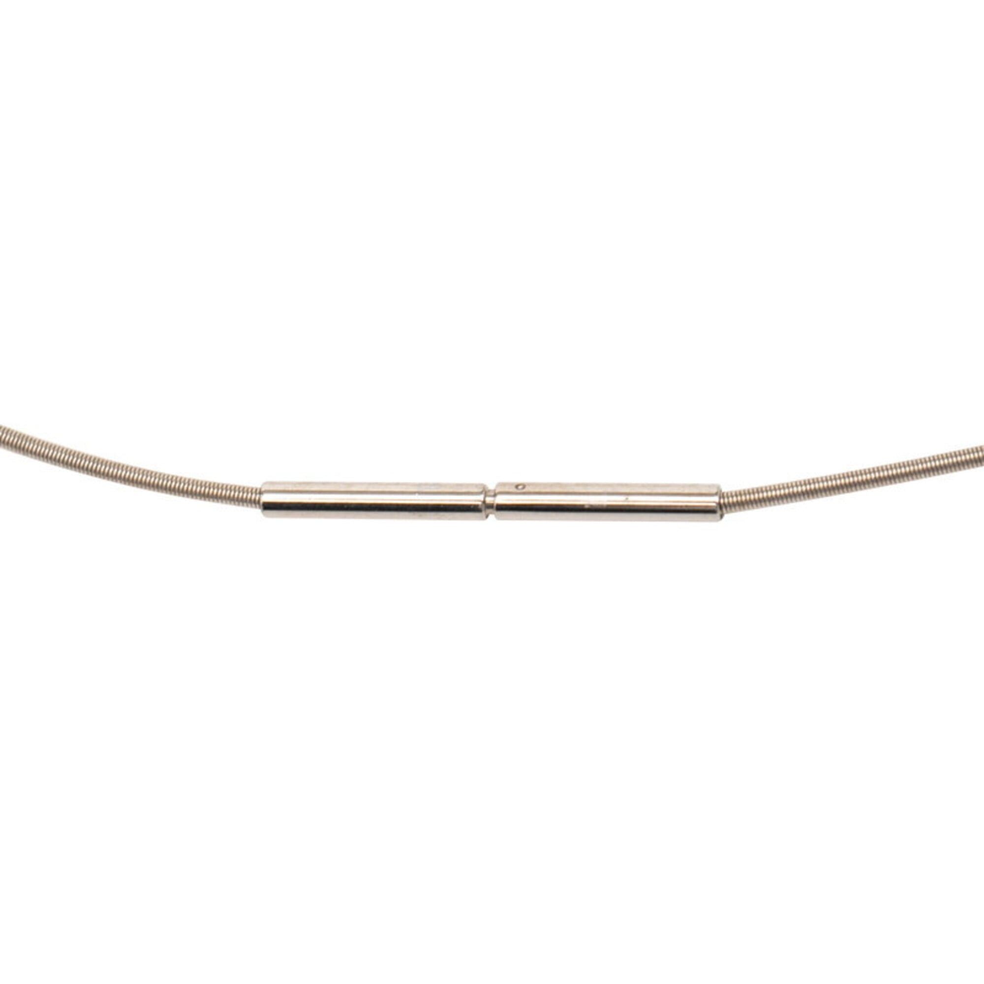 Hermes Hermes Cage d'H H-Cube Necklace, Silver and Light Blue Metal, Women's HERMES Size ONE SIZE - 4 Thumbnail