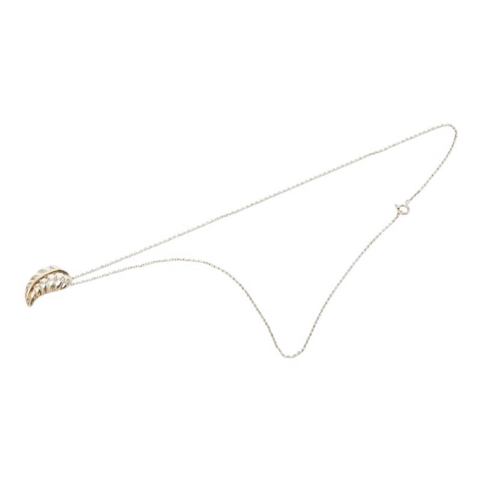 Tiffany & Co. Tiffany & Co. Leaf Motif Chain Pendant Necklace, SV925 Sterling Silver, 18K Yellow Gold (750), Women's. Size ONE SIZE - 2 Thumbnail