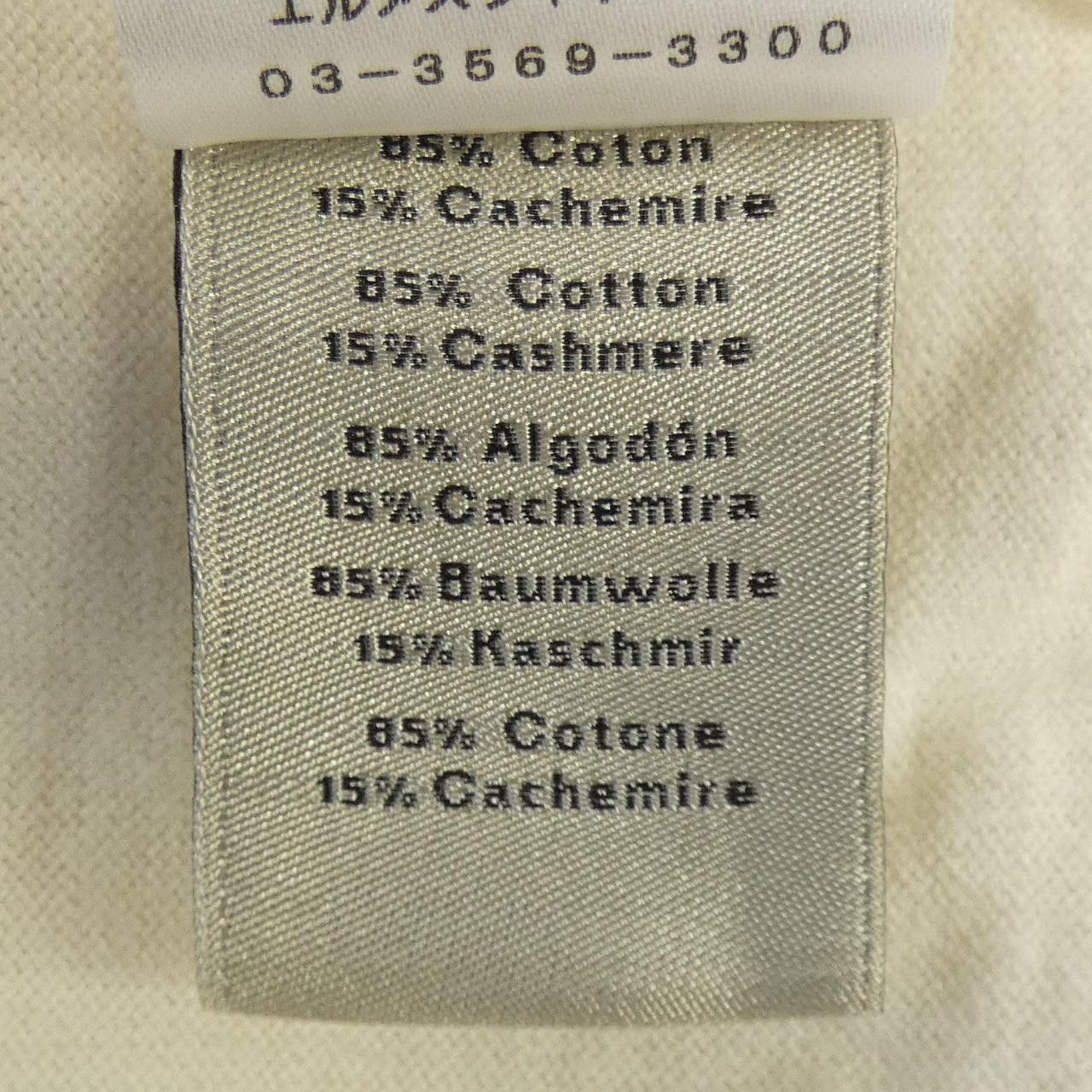 Hermes Hermes Hermes Cashmere Blend T Shirt Textile T-Shirts DUTY FREE for USA Size ONE SIZE - 3 Thumbnail