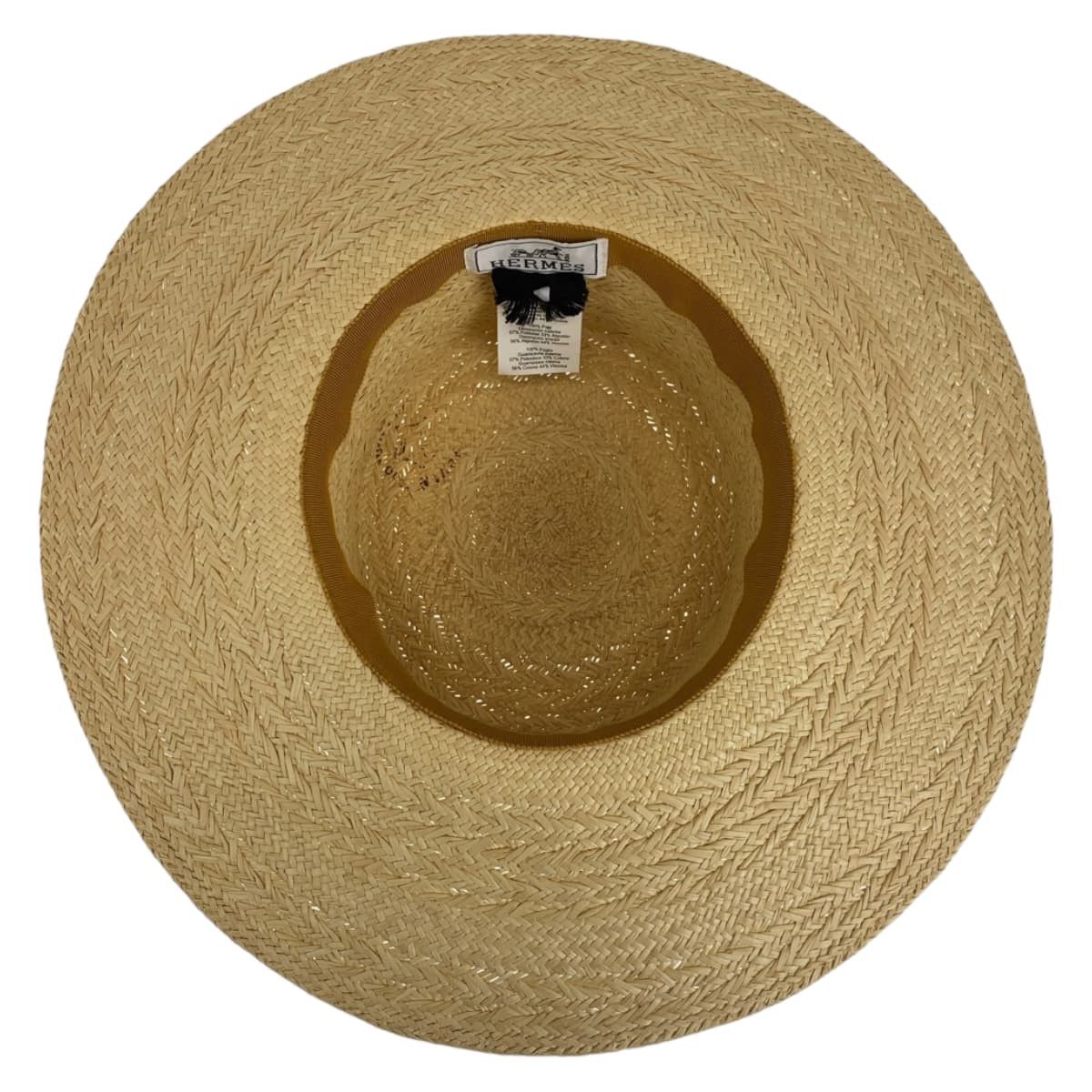 Hermes Hermes Hermes Andalusia Straw Polyester Hat Plant-based Hats DUTY FREE for USA Size ONE SIZE - 5 Thumbnail