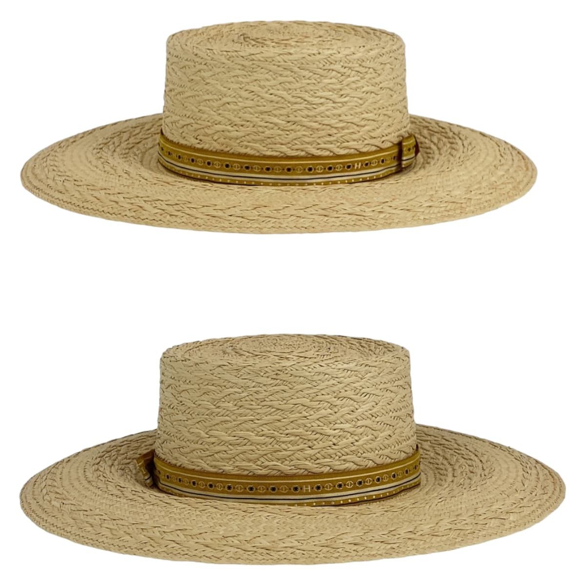 Hermes Hermes Hermes Andalusia Straw Polyester Hat Plant-based Hats DUTY FREE for USA Size ONE SIZE - 6 Thumbnail