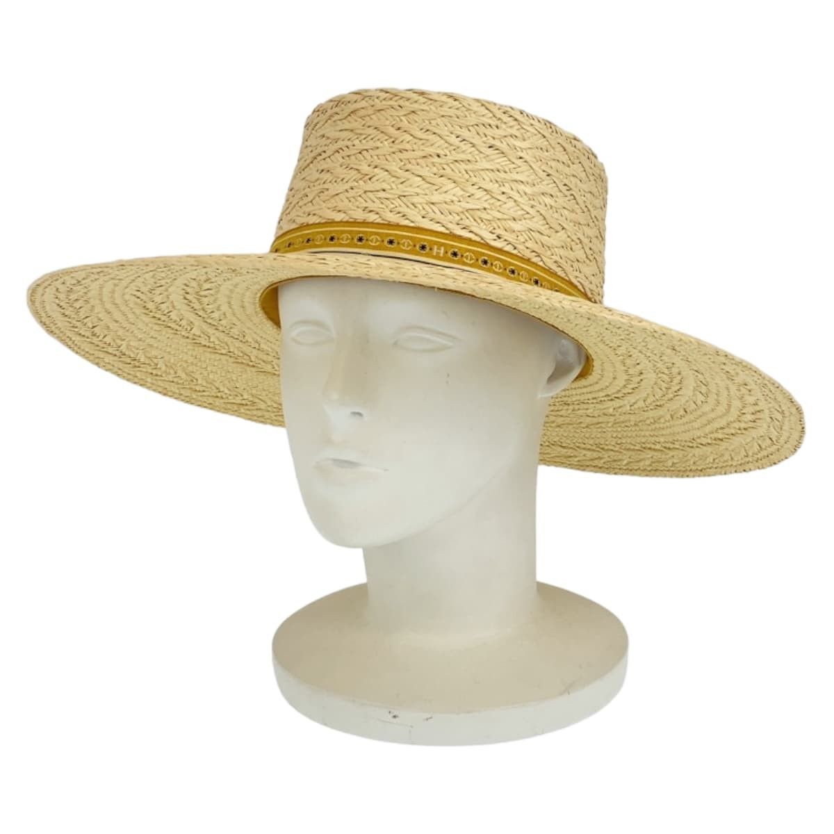 Hermes Hermes Hermes Andalusia Straw Polyester Hat Plant-based Hats DUTY FREE for USA Size ONE SIZE - 8 Thumbnail