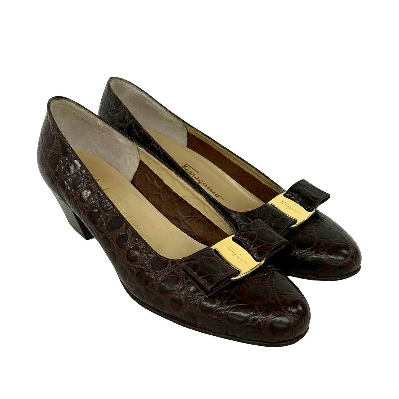 Salvatore Ferragamo Salvatore Ferragamo Salvatore Ferragamo Leather Pumps Leather Shoes DUTY FREE for USA Size ONE SIZE - 2 Thumbnail