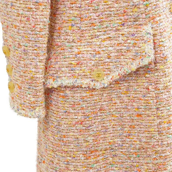 Chanel Chanel Chanel Tweed Coat Textile Outerwear P07981 DUTY FREE for USA Size ONE SIZE - 13 Thumbnail