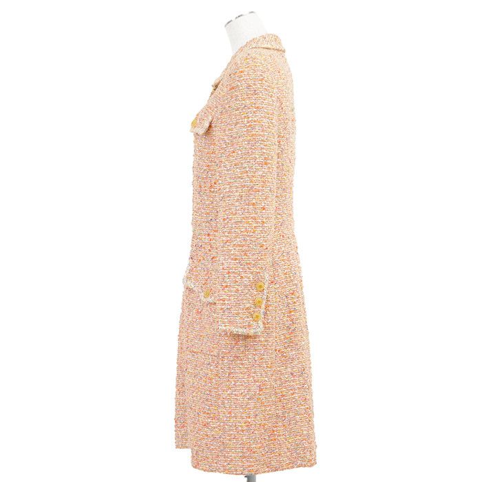 Chanel Chanel Chanel Tweed Coat Textile Outerwear P07981 DUTY FREE for USA Size ONE SIZE - 5 Thumbnail