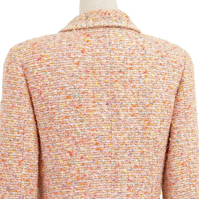 Chanel Chanel Chanel Tweed Coat Textile Outerwear P07981 DUTY FREE for USA Size ONE SIZE - 14 Thumbnail