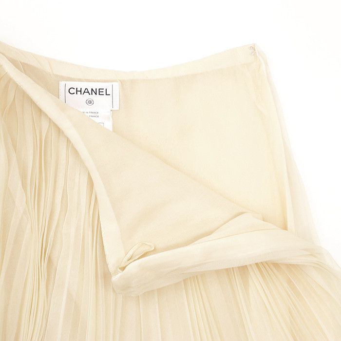 Chanel Chanel Chanel Silk Pleated Chiffon Skirt Textile Skirts 00AP16531 DUTY FREE for USA Size ONE SIZE - 8 Thumbnail