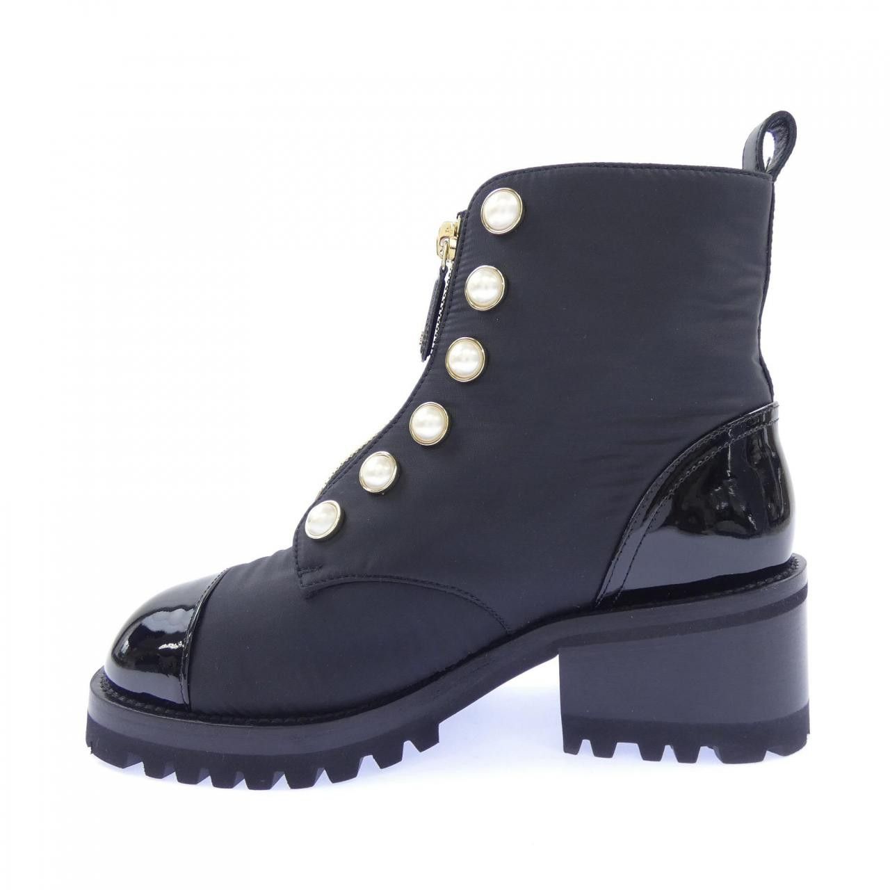 Chanel Chanel Chanel Ankle Boots Fabric Patent Calfskin Boots Leather Shoes G45183B13923 DUTY FREE for USA Size ONE SIZE - 2 Thumbnail