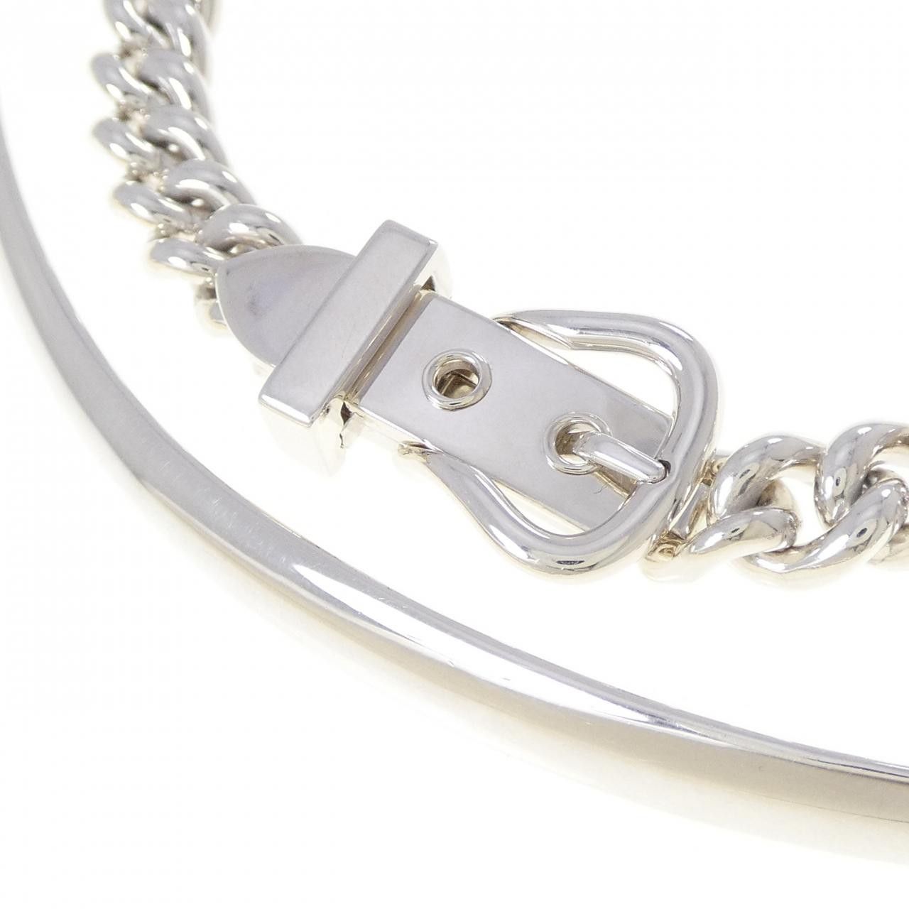 Hermes Hermes Hermes Boucle Sellier Inflexible 925 Silver Necklace 42cm Precious Metal Necklace DUTY FREE for USA Size ONE SIZE - 3 Thumbnail