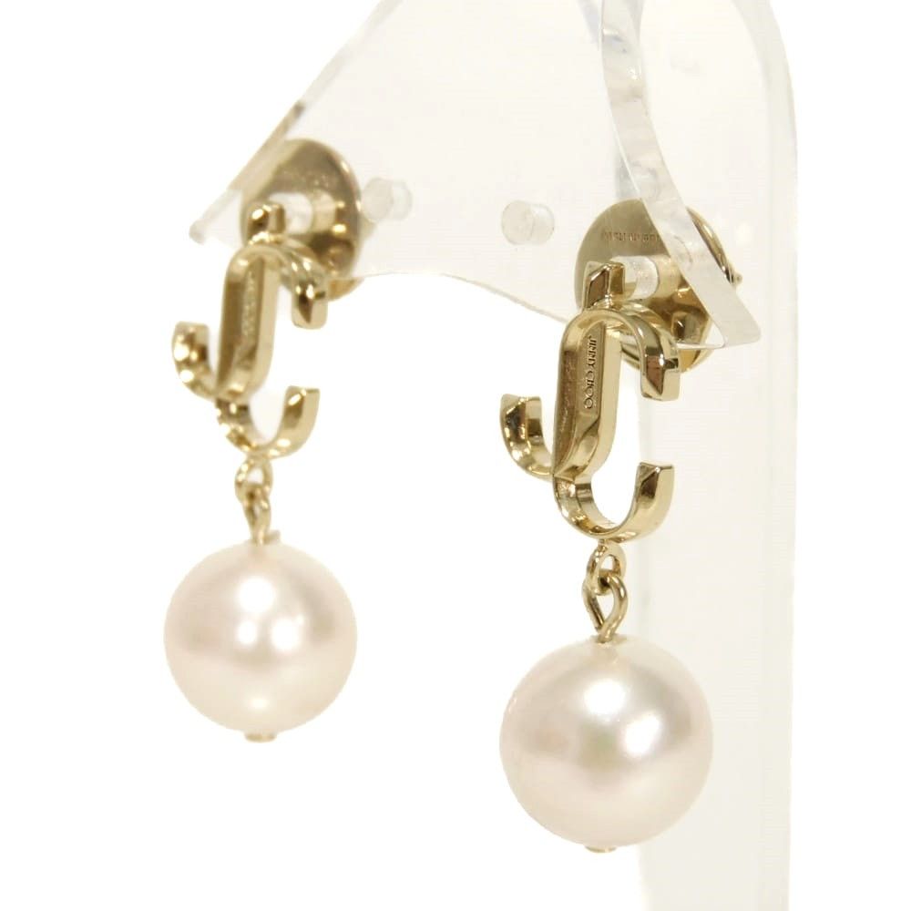 Jimmy Choo Jimmy Choo JIMMY CHOO JC Pearl Earrings Plastic / Synthetic Earrings JCPEARLEARRINGDXQ DUTY FREE for USA Size ONE SIZE - 2 Thumbnail