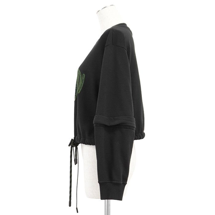 Fendi Fendi Fendi Embroidered Mesh Cropped Sweatshirt Textile Sweatshirts & Hoodies DUTY FREE for USA Size ONE SIZE - 5 Thumbnail