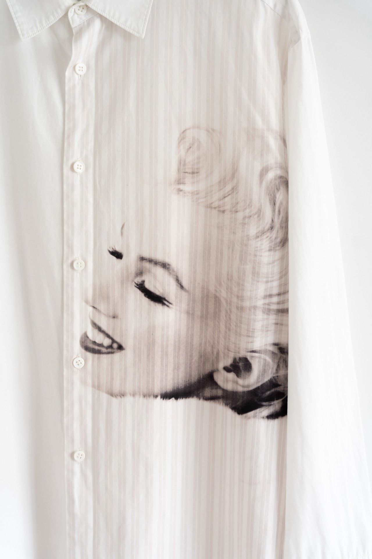 Ground Y Yohji Yamamoto 19AW Marilyn Portrait White Shirt Size US L / EU 52-54 / 3 - 3 Thumbnail