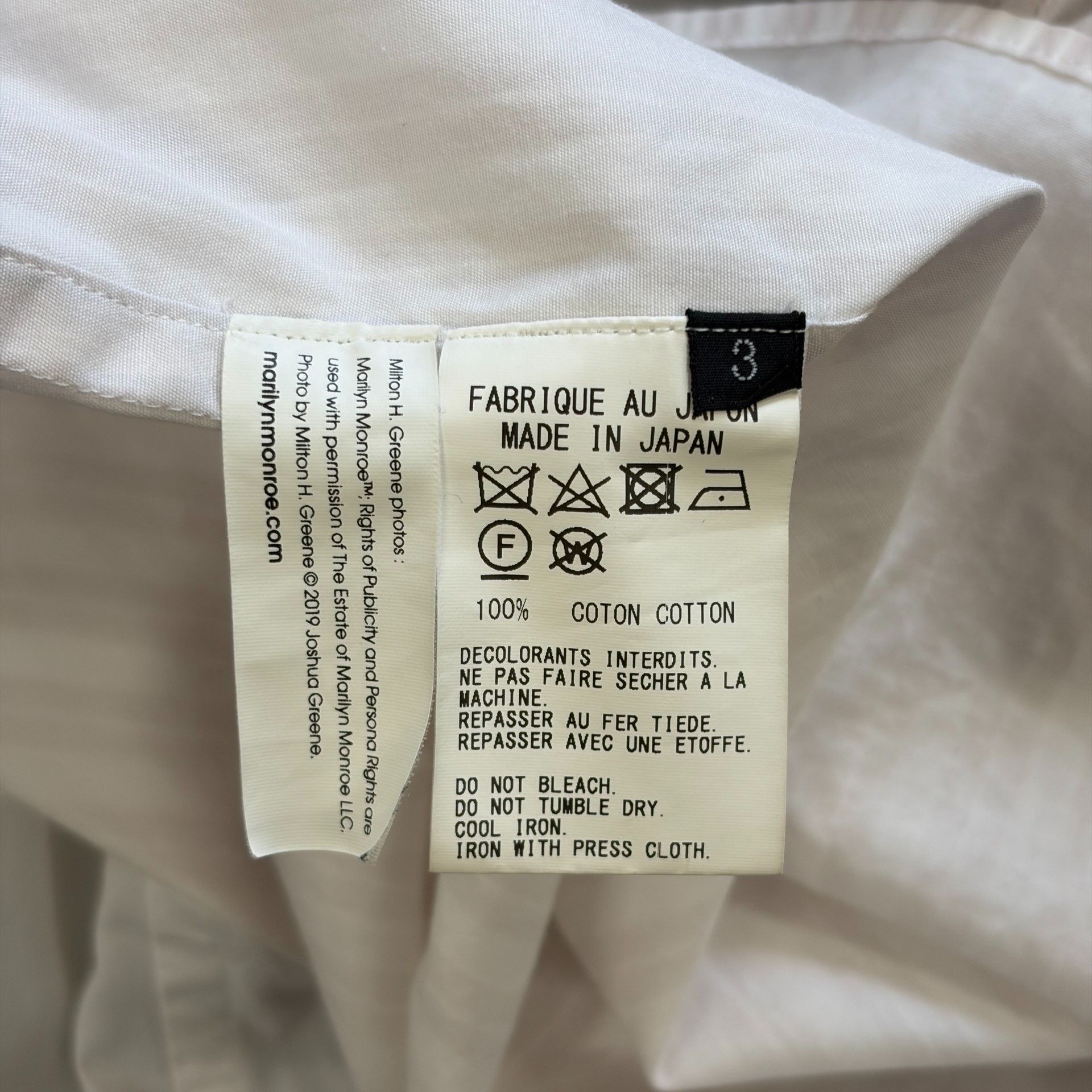 Ground Y Yohji Yamamoto 19AW Marilyn Portrait White Shirt Size US L / EU 52-54 / 3 - 7 Thumbnail