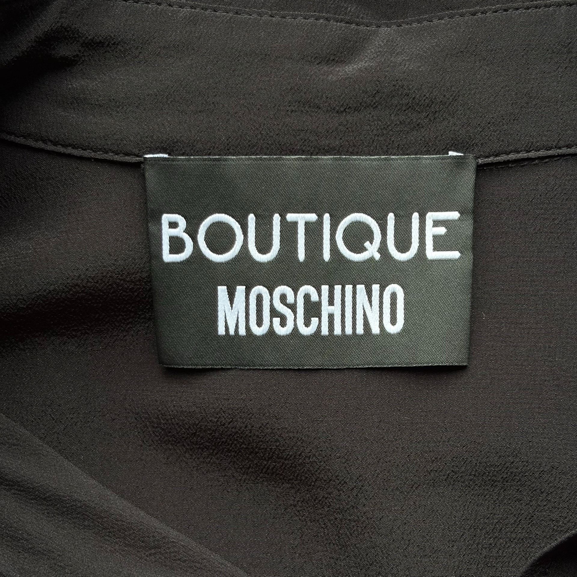 Boutique Moschino Moschino Cuban Chain Silk Shirt Size S / US 4 / IT 40 - 5 Thumbnail