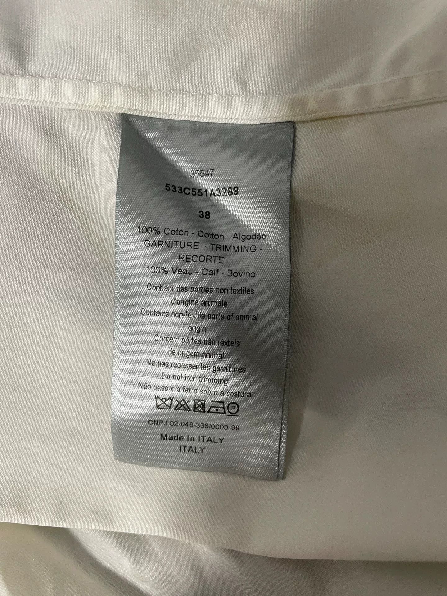 Dior Dior Logo White Shirt Size 38 Size S / US 4 / IT 40 - 4 Thumbnail