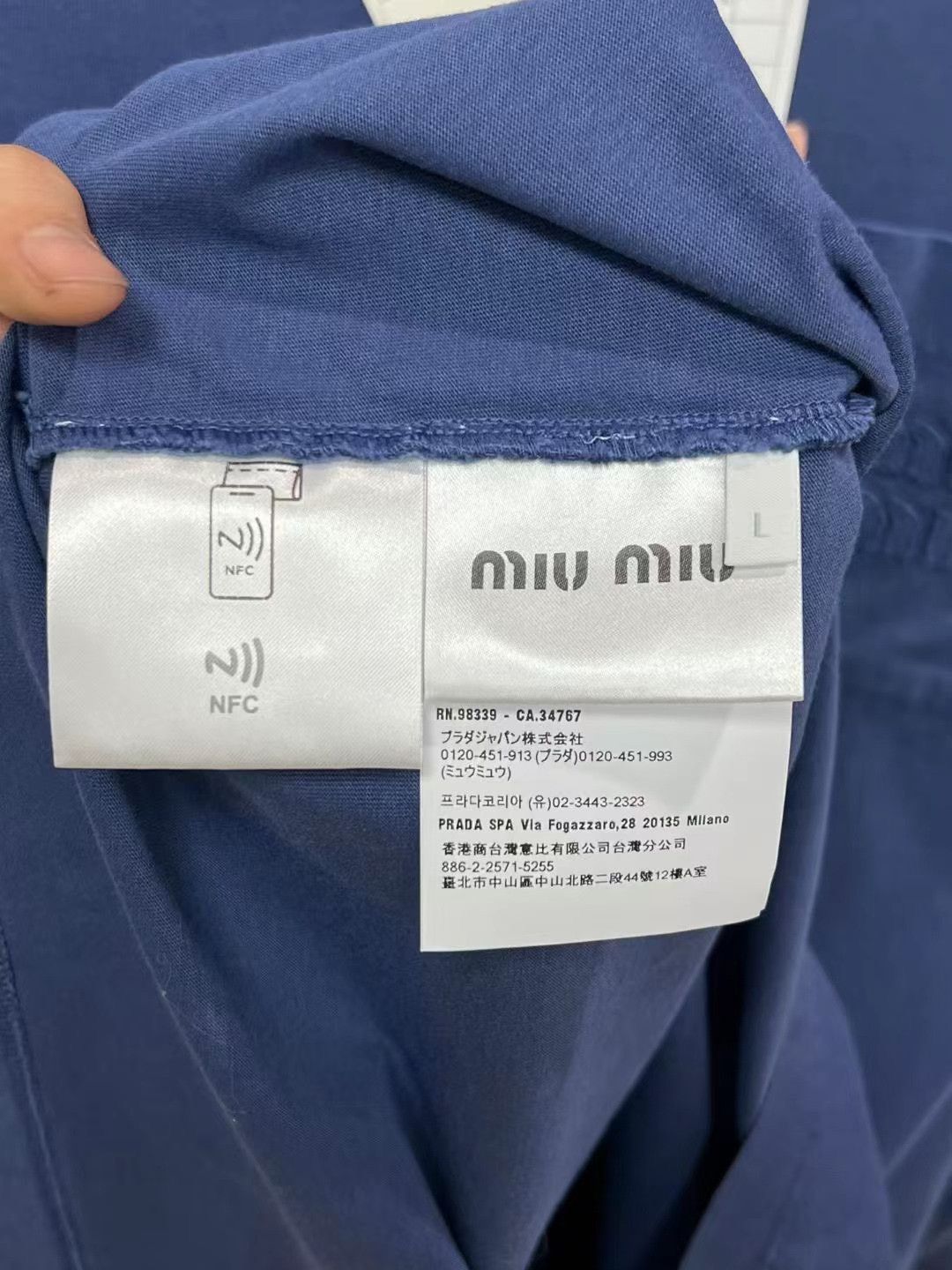 Miu Miu Miumiu Distressed Washed Long Sleeve Size L / US 10 / IT 46 - 5 Thumbnail