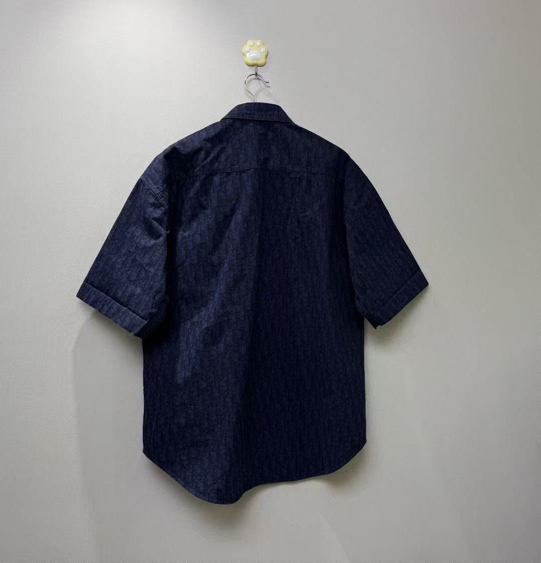 Dior DIOR All-Over Logo Denim Short Sleeve Size US M / EU 48-50 / 2 - 4 Thumbnail