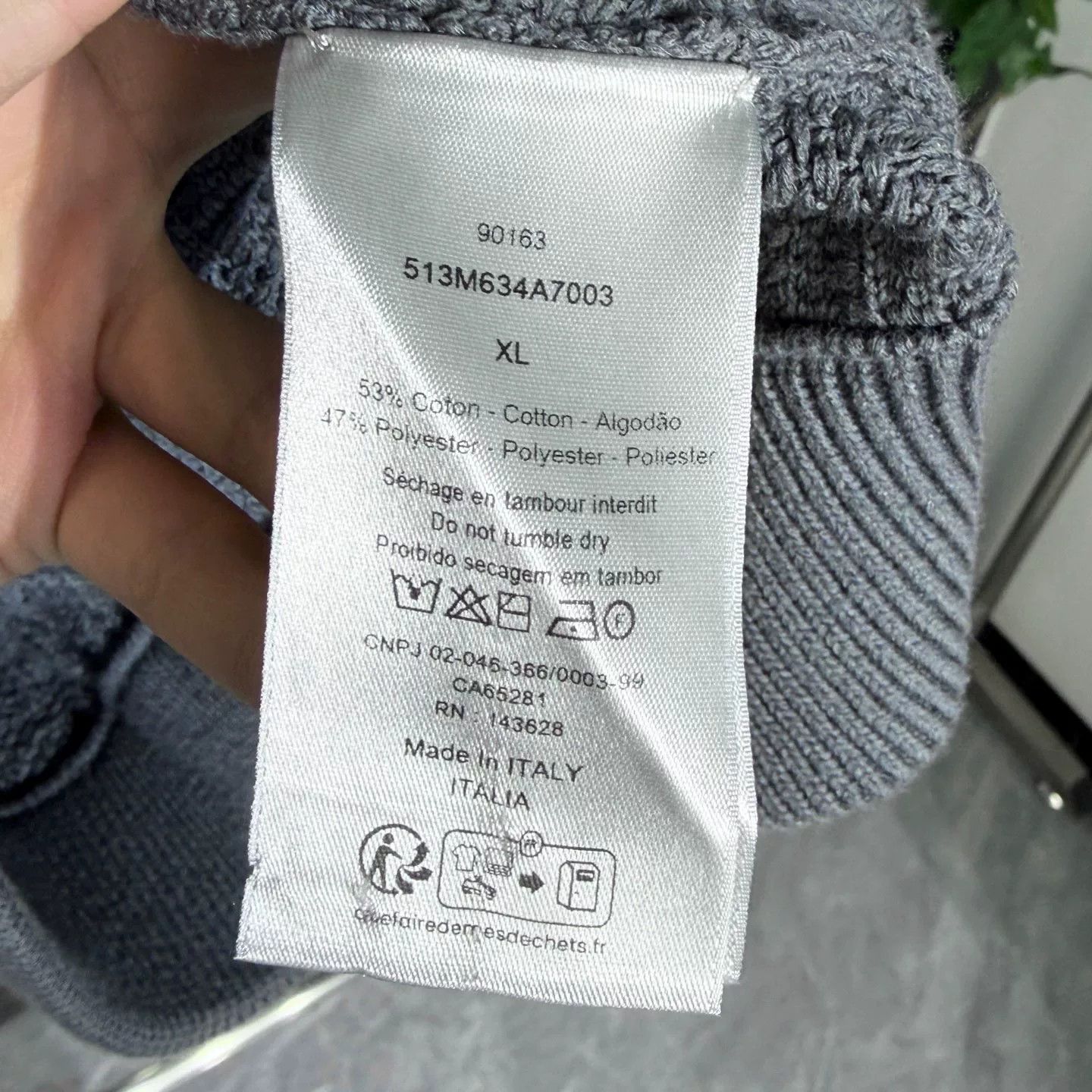 Dior Dior 2025 Oblique Logo Knit Sweater Size US XL / EU 56 / 4 - 4 Thumbnail