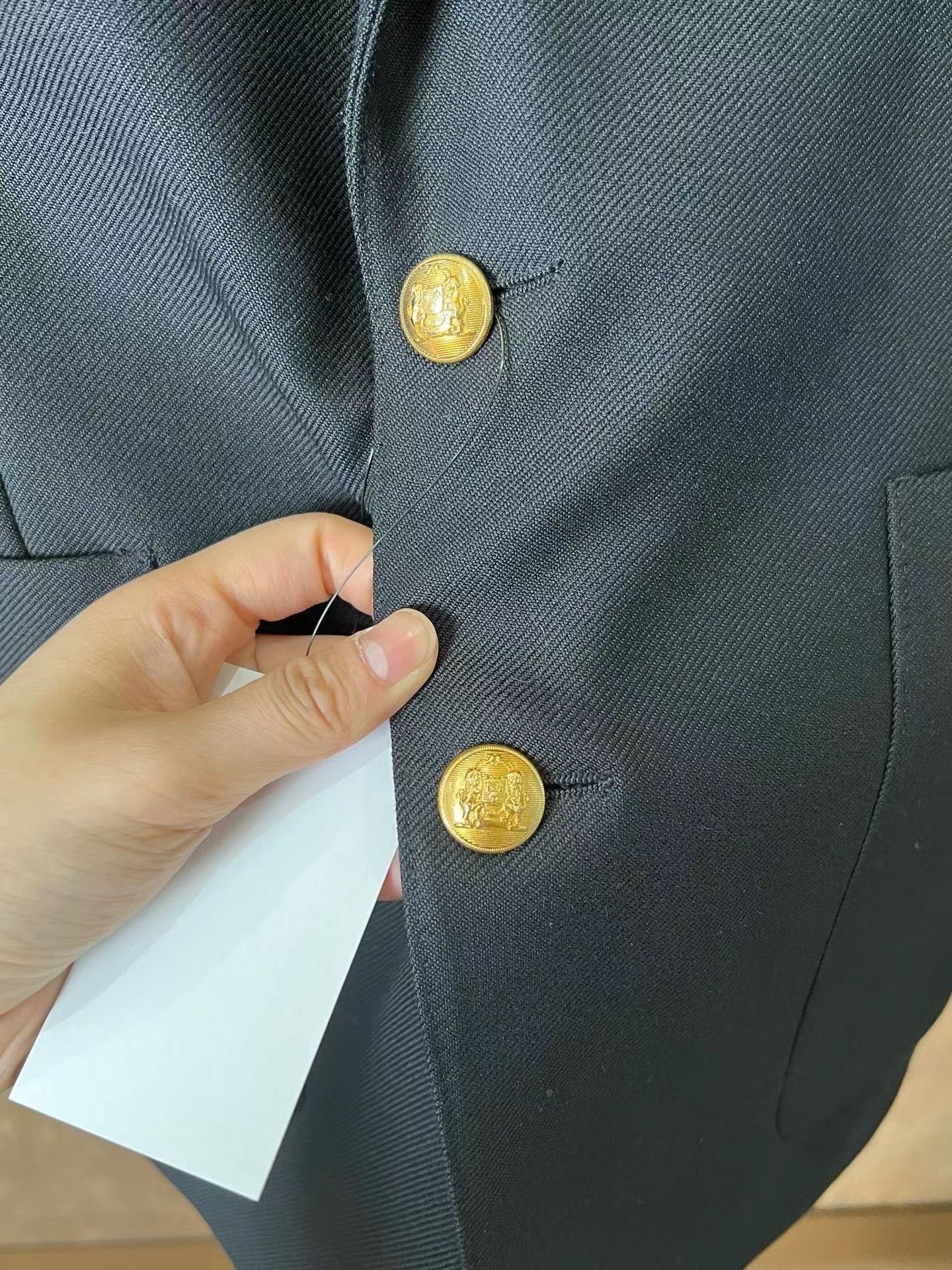 Celine Celine Gold Button Blazer Size XS / US 0-2 / IT 36-38 - 3 Thumbnail