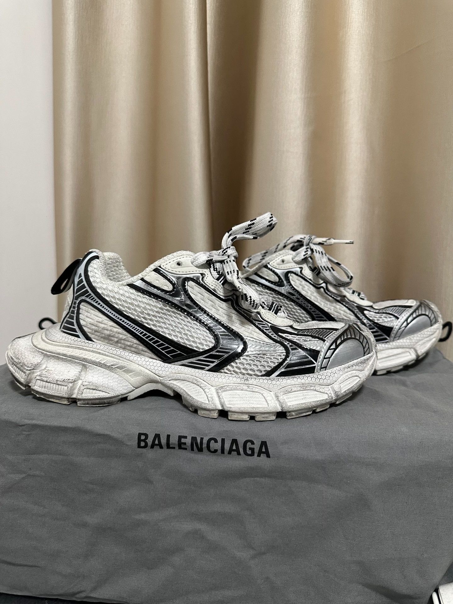 Balenciaga Balenciaga Distressed Black Silver Dad Shoes Size US 6 / IT 36 - 5 Thumbnail