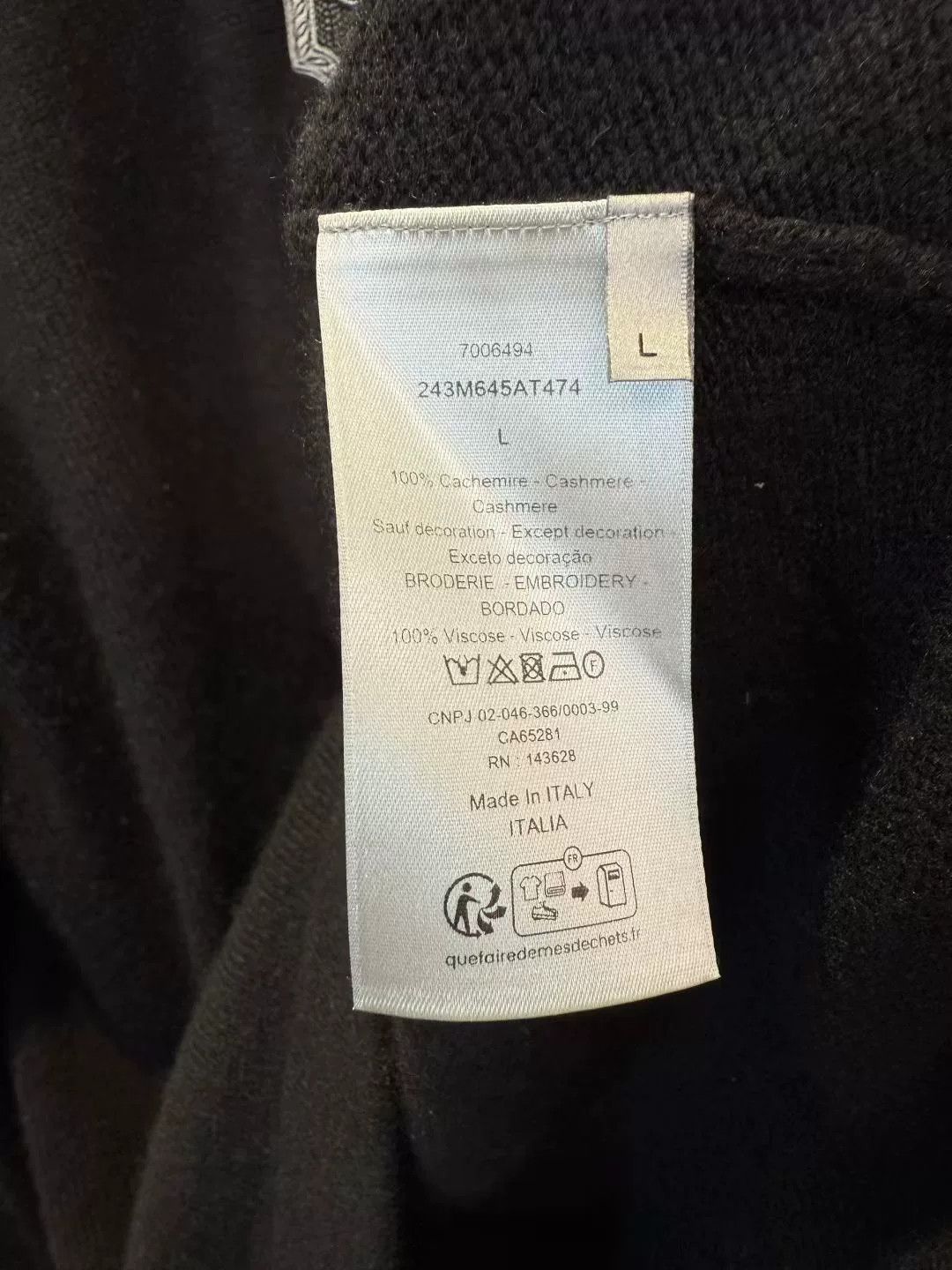 Dior DIOR New Embroidered Logo Sweater Size US L / EU 52-54 / 3 - 3 Thumbnail