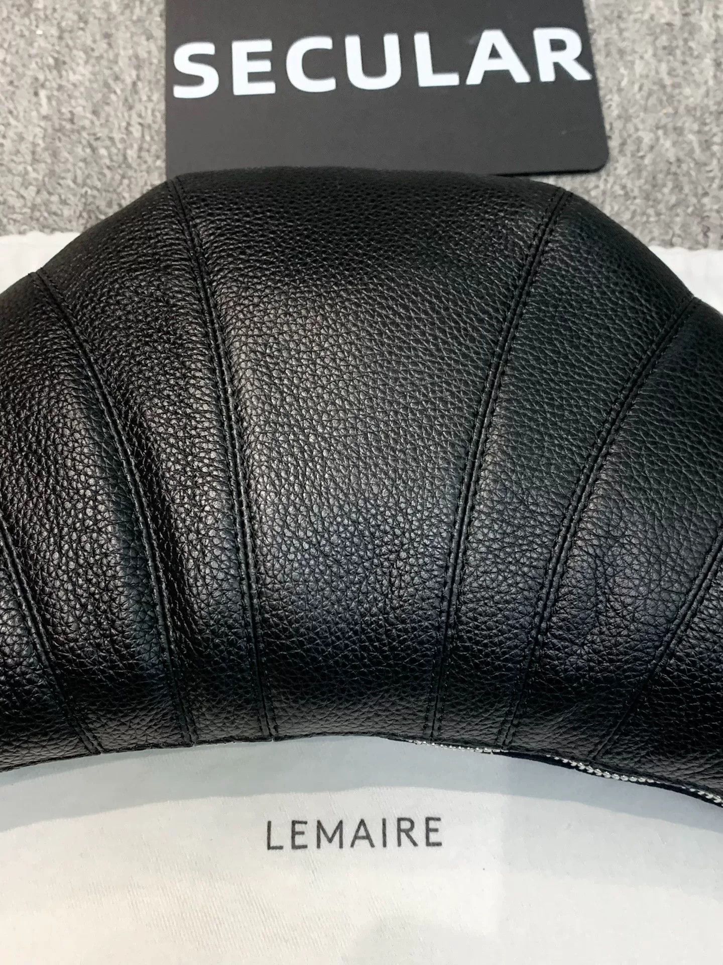 Lemaire Lemaire Small Black Cowhide Croissant Bag Size ONE SIZE - 7 Thumbnail
