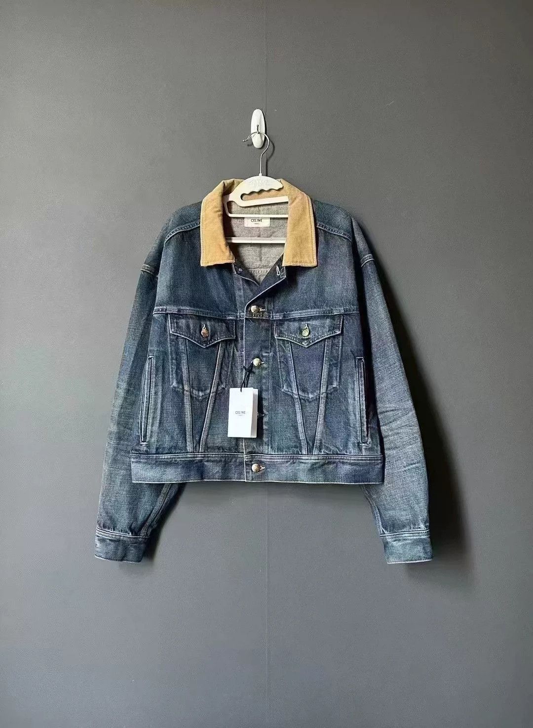 Celine Celine Back Letter Denim Jacket Size M / US 6-8 / IT 42-44 - 2 Thumbnail