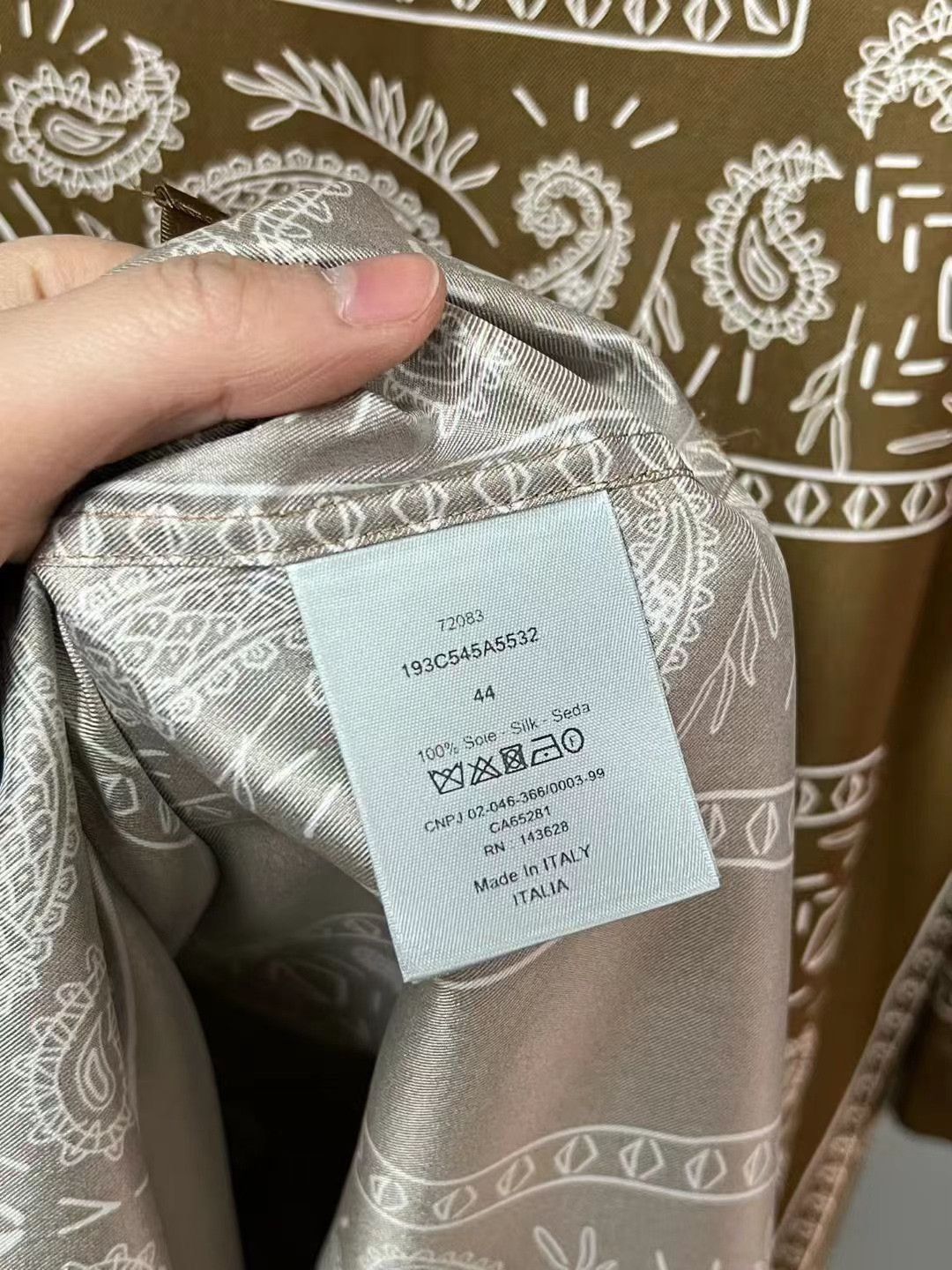 Dior Dior Paisley Print Shirt Size US S / EU 44-46 / 1 - 3 Thumbnail