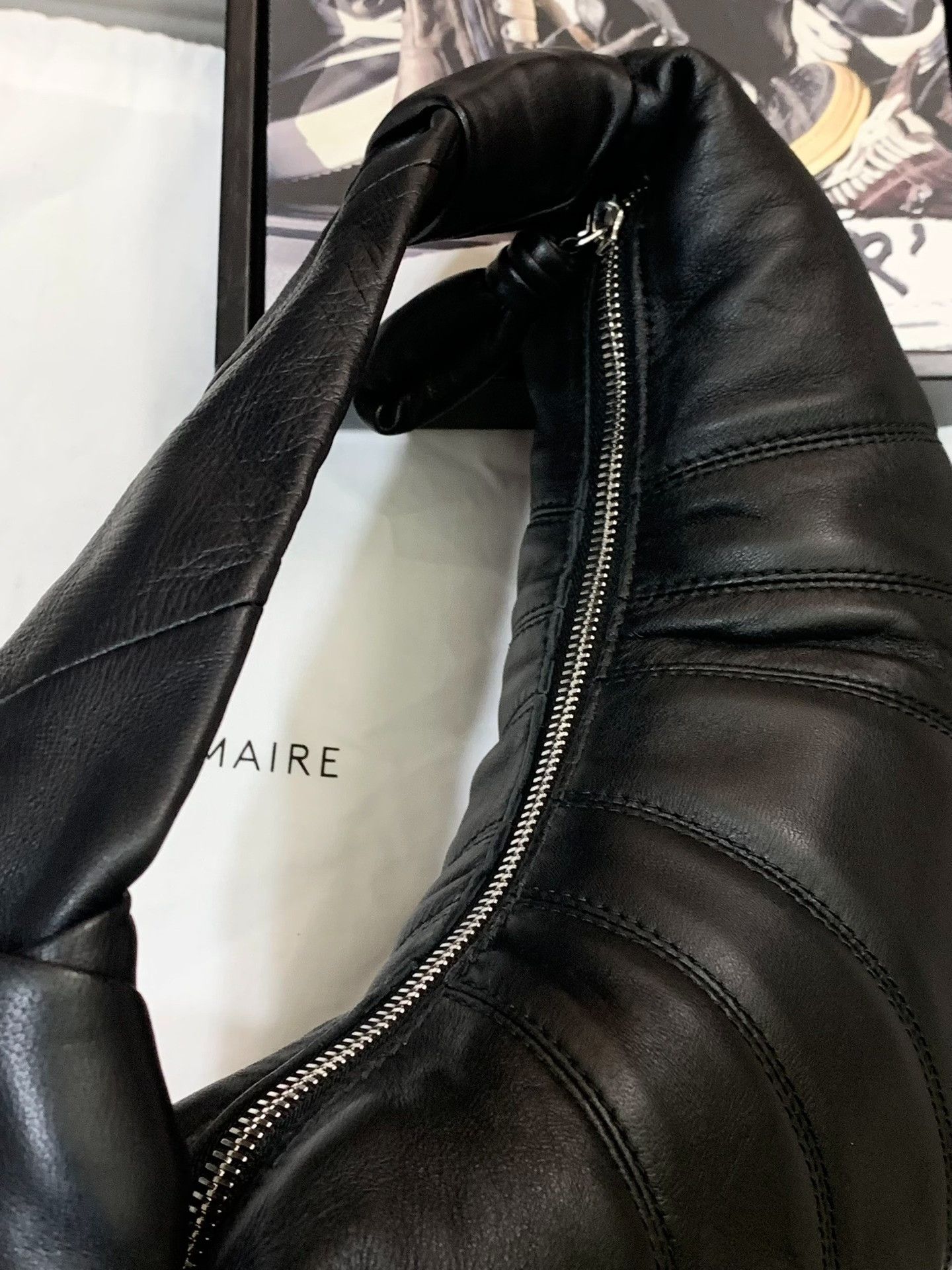 Lemaire Lemaire Mini Hobo Black Leather Bag Size ONE SIZE - 5 Thumbnail
