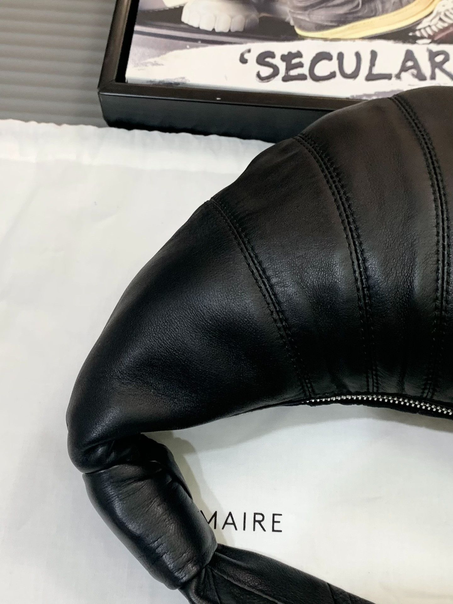 Lemaire Lemaire Mini Hobo Black Leather Bag Size ONE SIZE - 9 Thumbnail