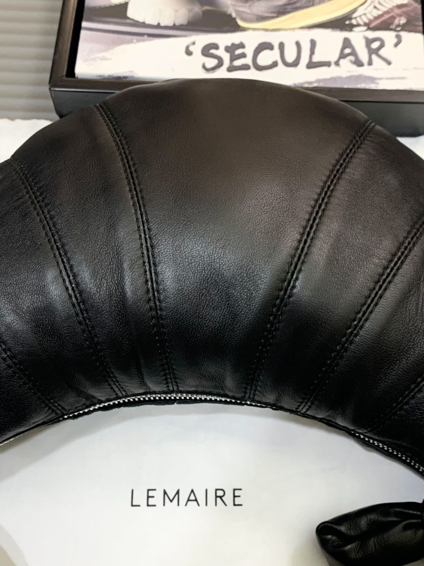 Lemaire Lemaire Mini Hobo Black Leather Bag Size ONE SIZE - 8 Thumbnail
