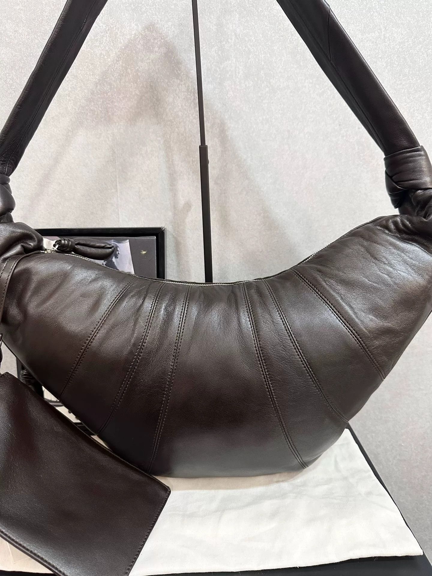 Lemaire Lemaire Large Dark Chocolate Croissant Bag Size ONE SIZE - 4 Thumbnail