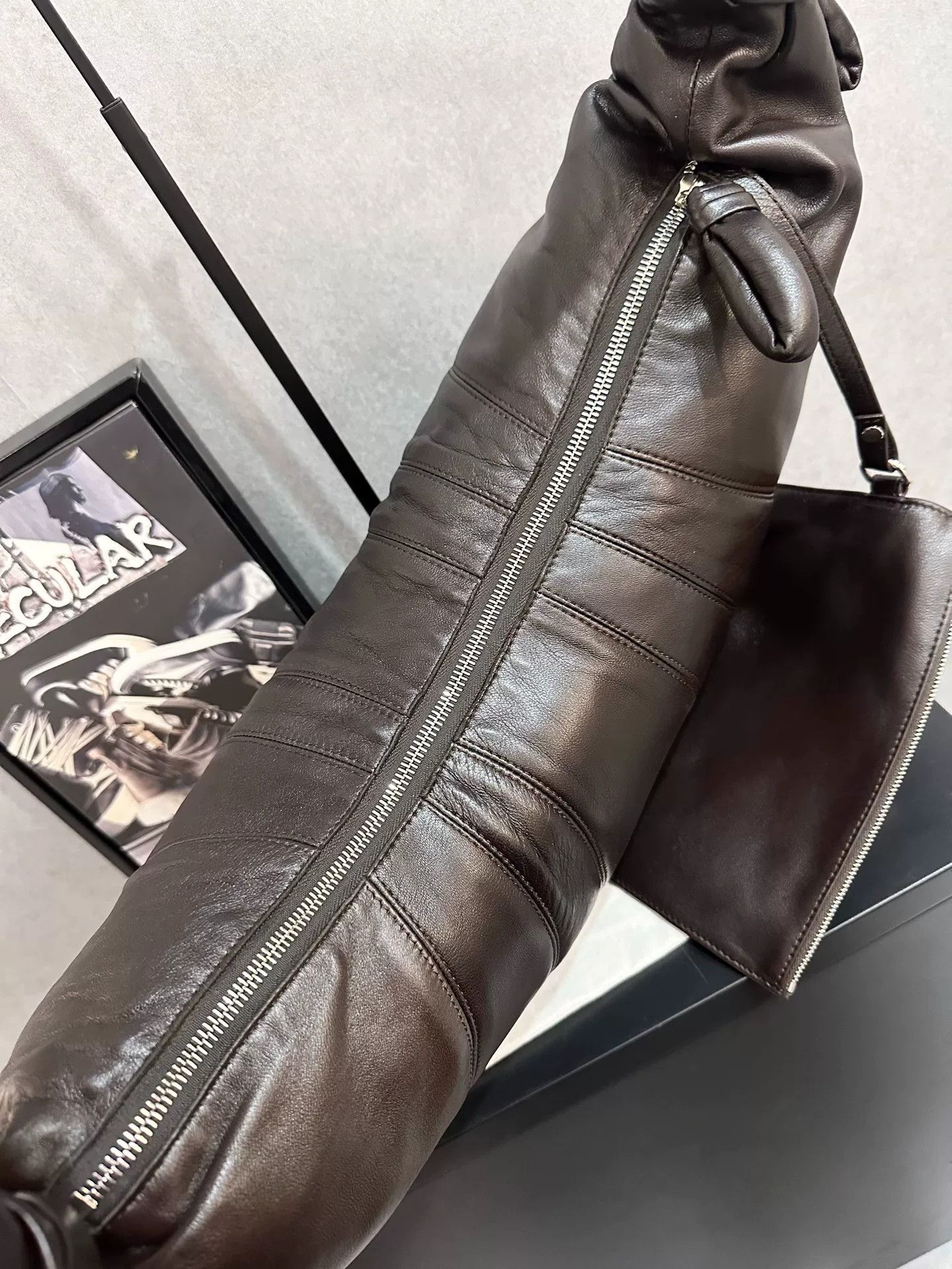 Lemaire Lemaire Large Dark Chocolate Croissant Bag Size ONE SIZE - 5 Thumbnail