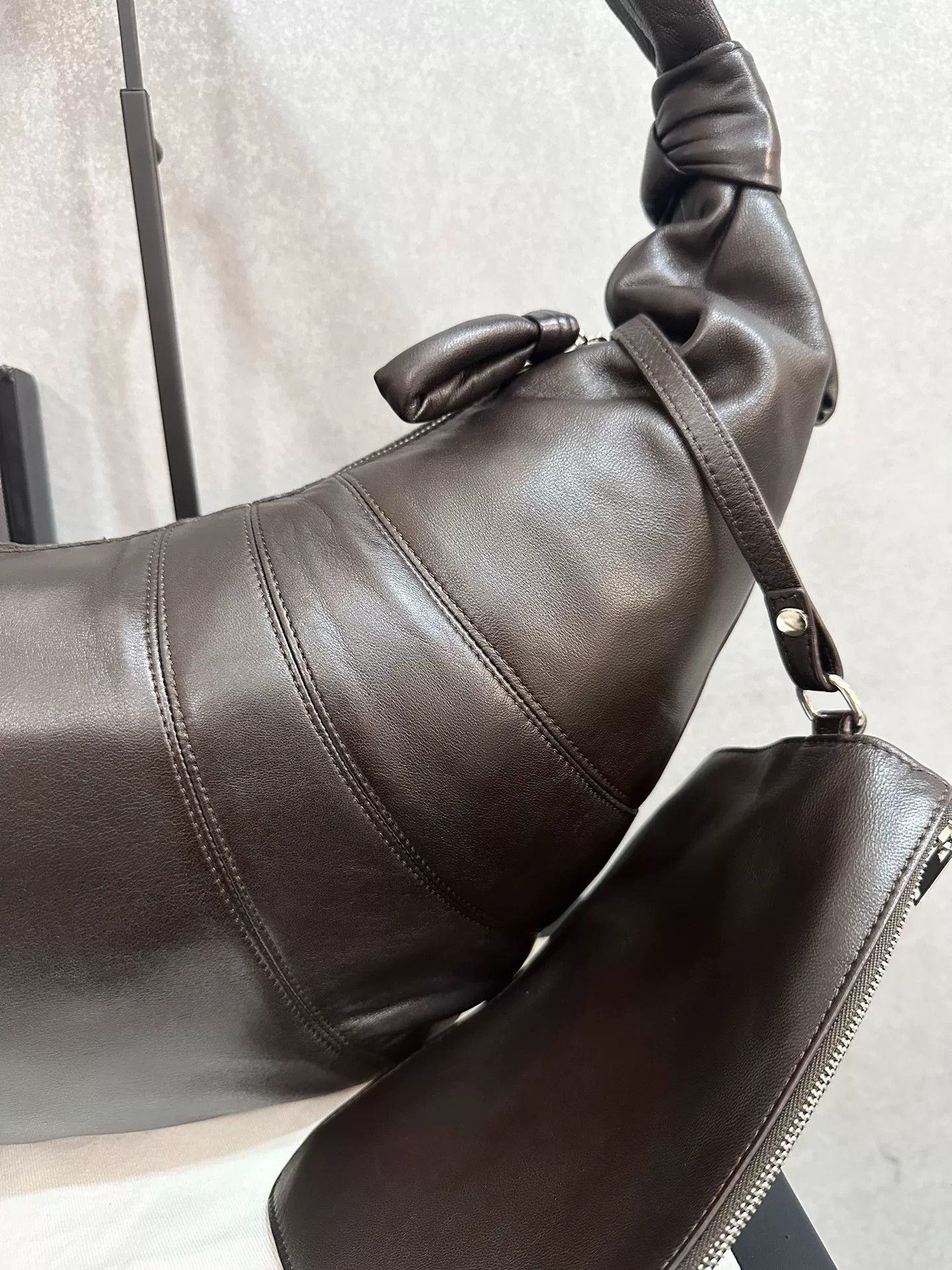 Lemaire Lemaire Large Dark Chocolate Croissant Bag Size ONE SIZE - 6 Thumbnail