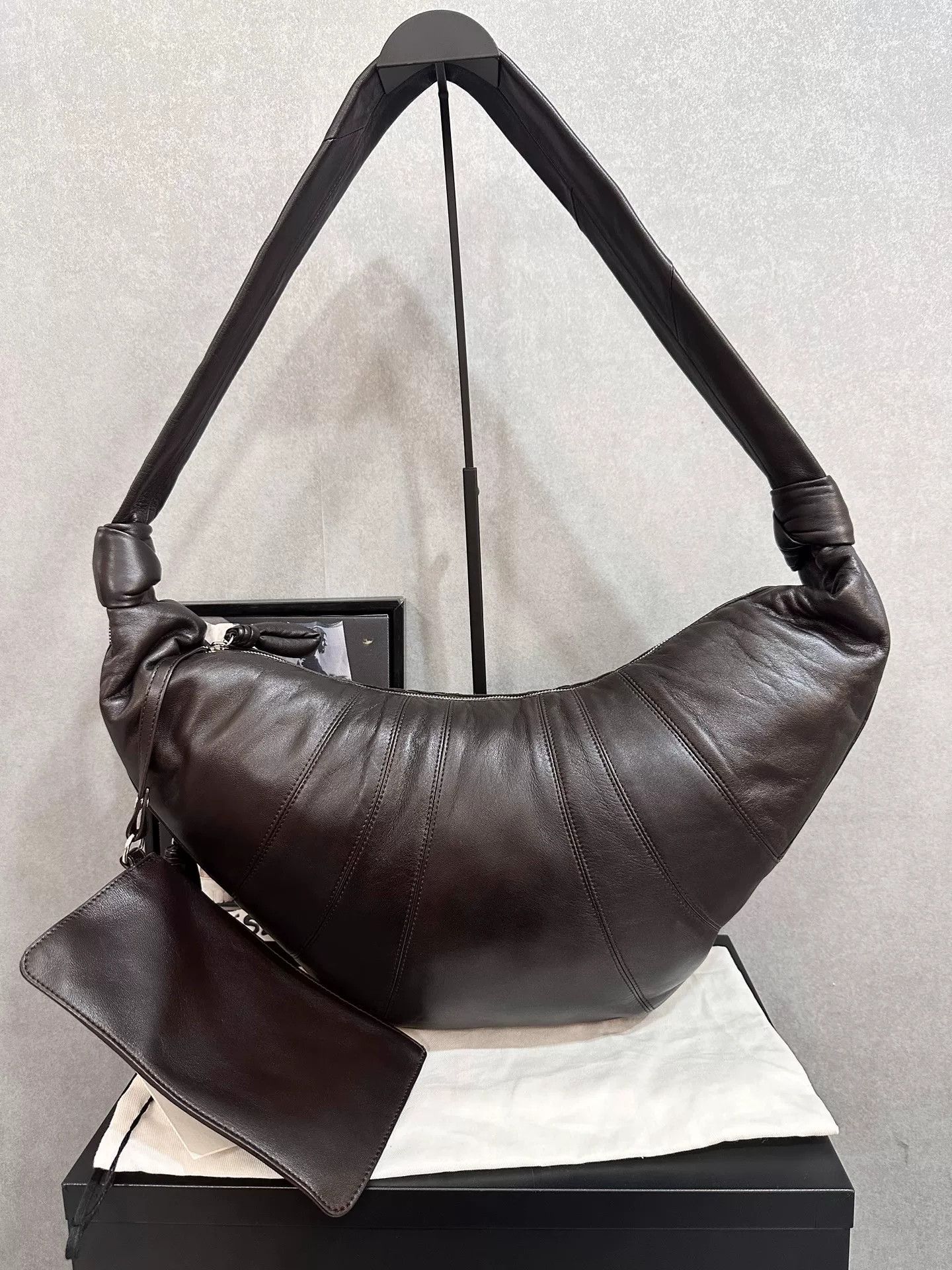 Lemaire Lemaire Large Dark Chocolate Croissant Bag Size ONE SIZE - 3 Thumbnail