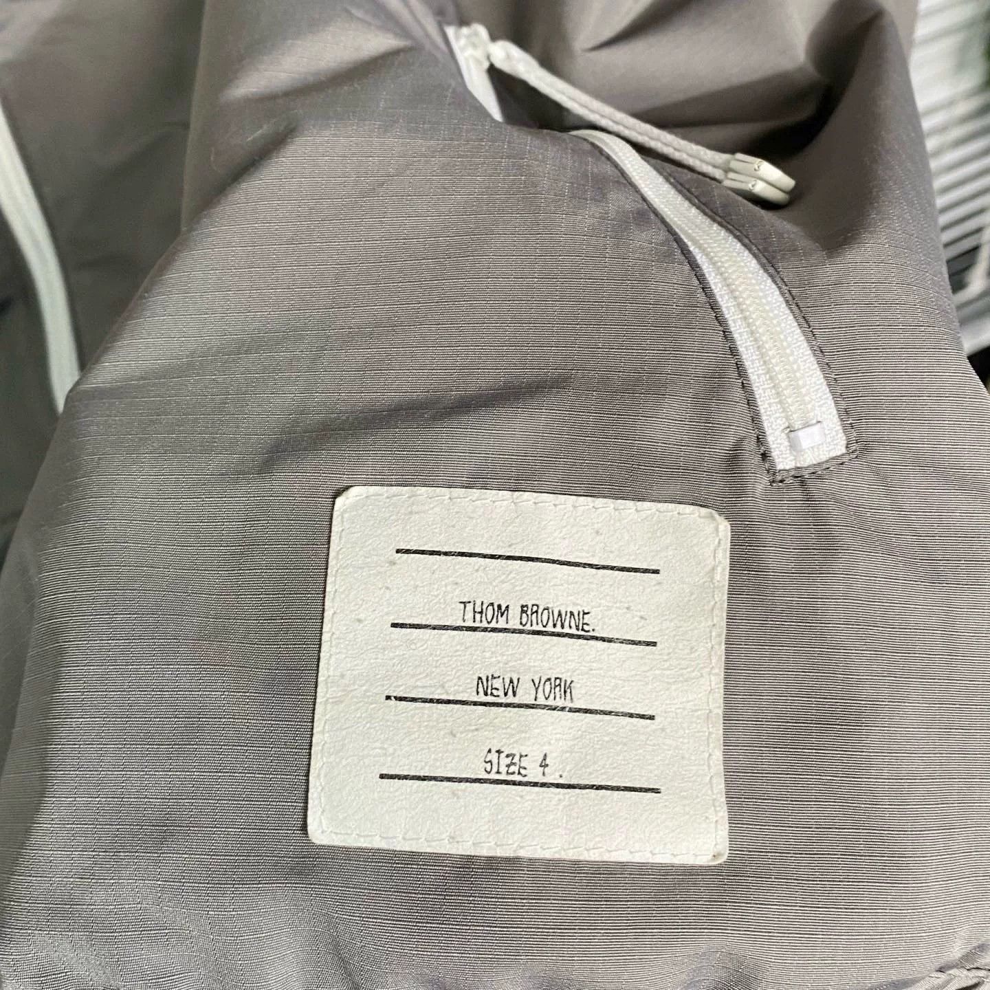 Thom Browne Thom Browne Hooded Jacket with 4 Stripes Size US XL / EU 56 / 4 - 5 Thumbnail