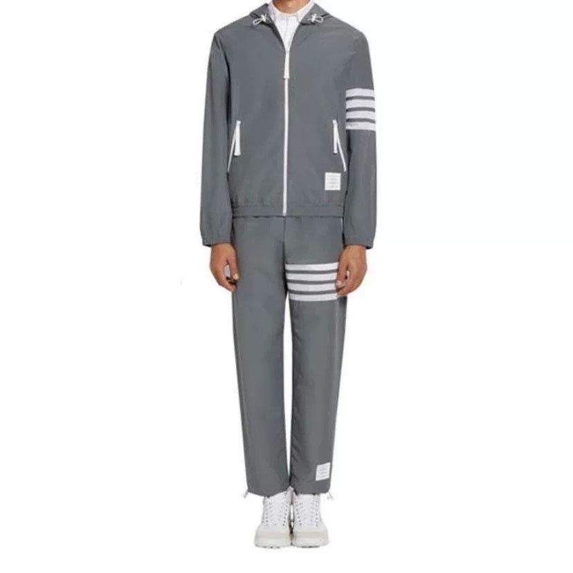 Thom Browne Thom Browne Hooded Jacket with 4 Stripes Size US XL / EU 56 / 4 - 7 Thumbnail