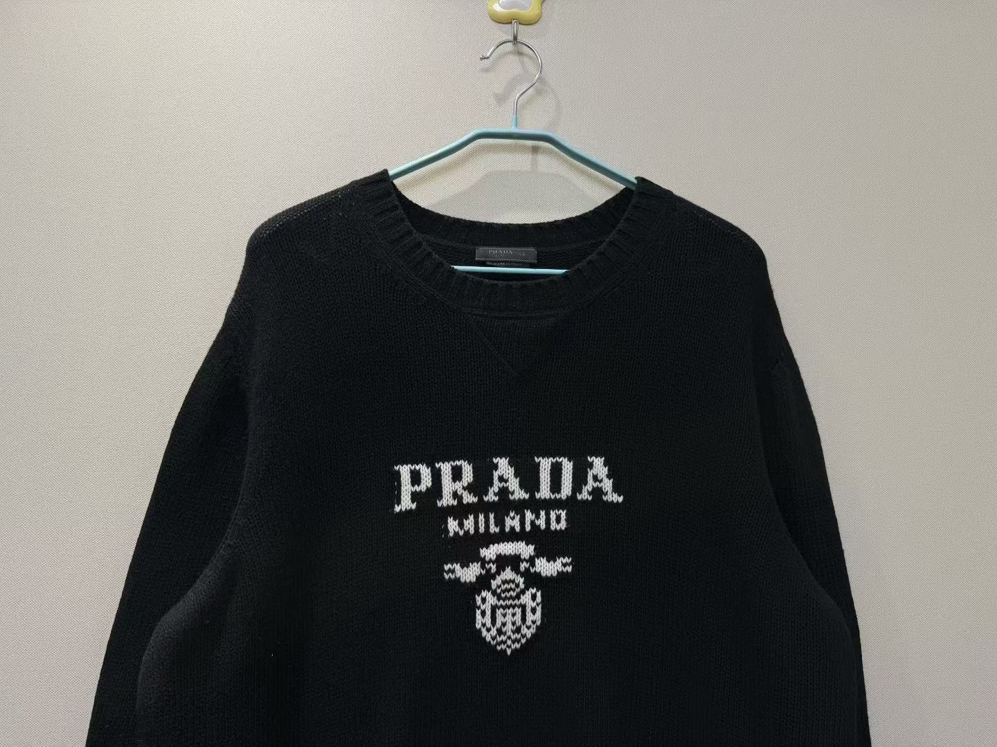 Prada PRADA New Black Logo Sweater Size US L / EU 52-54 / 3 - 2 Thumbnail