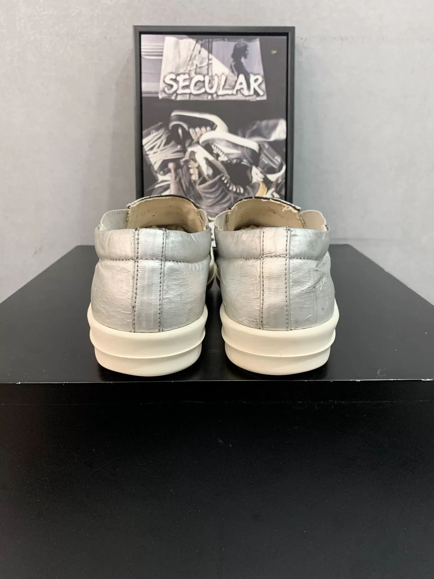 Rick Owens Drkshdw Rick Owens Silver Slip-On Sneakers Size US 7 / EU 40 - 7 Thumbnail