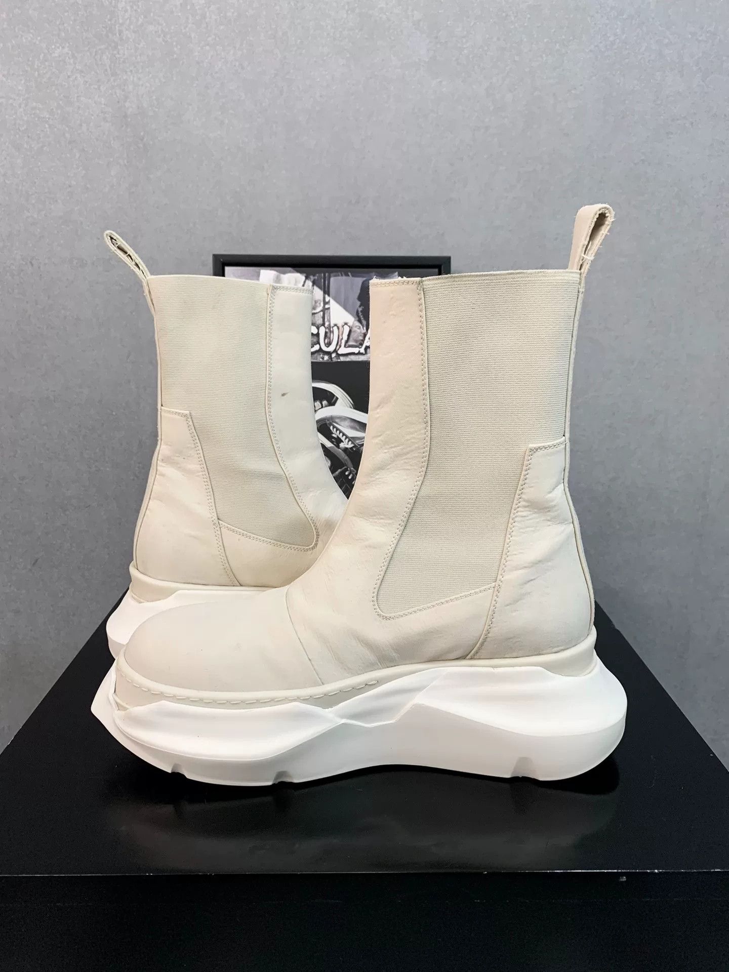 Rick Owens Drkshdw Rick Owens White Chelsea Thick-Sole Boots Size US 6 / EU 39 - 6 Thumbnail