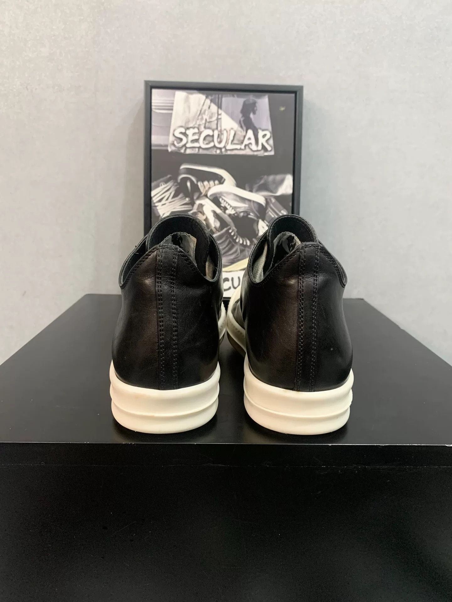 Rick Owens Rick Owens Women's Low-Top Leather Sneakers Size US 5.5 / IT 35.5 - 7 Thumbnail