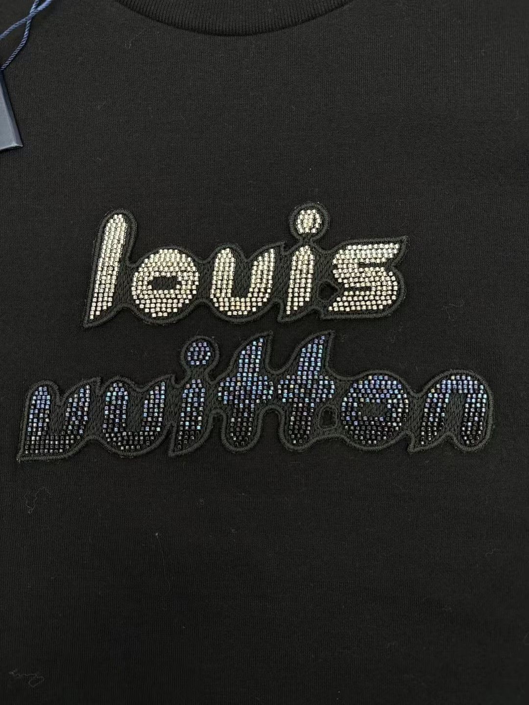 Louis Vuitton Louis Vuitton Black Beaded Short-Sleeve Top L Size US L / EU 52-54 / 3 - 3 Thumbnail