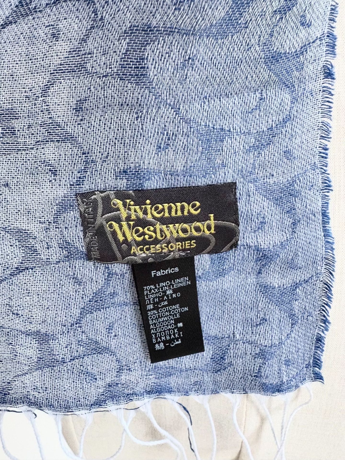 Vivienne Westwood Vivienne Westwood Vintage Blue Saturn Scarf Size ONE SIZE - 5 Thumbnail