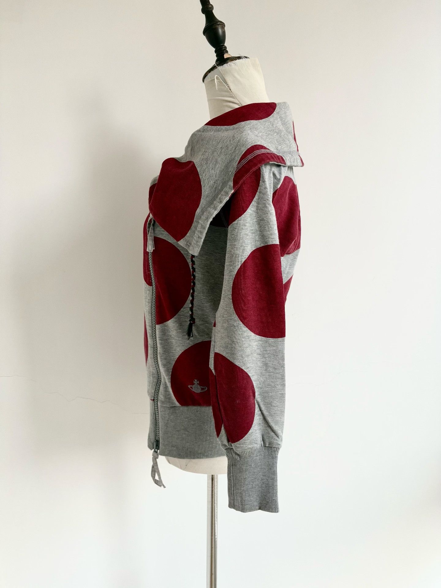 Vivienne Westwood Vivienne Westwood Vintage Gray Red Polka Dot Coat Size S / US 4 / IT 40 - 4 Thumbnail