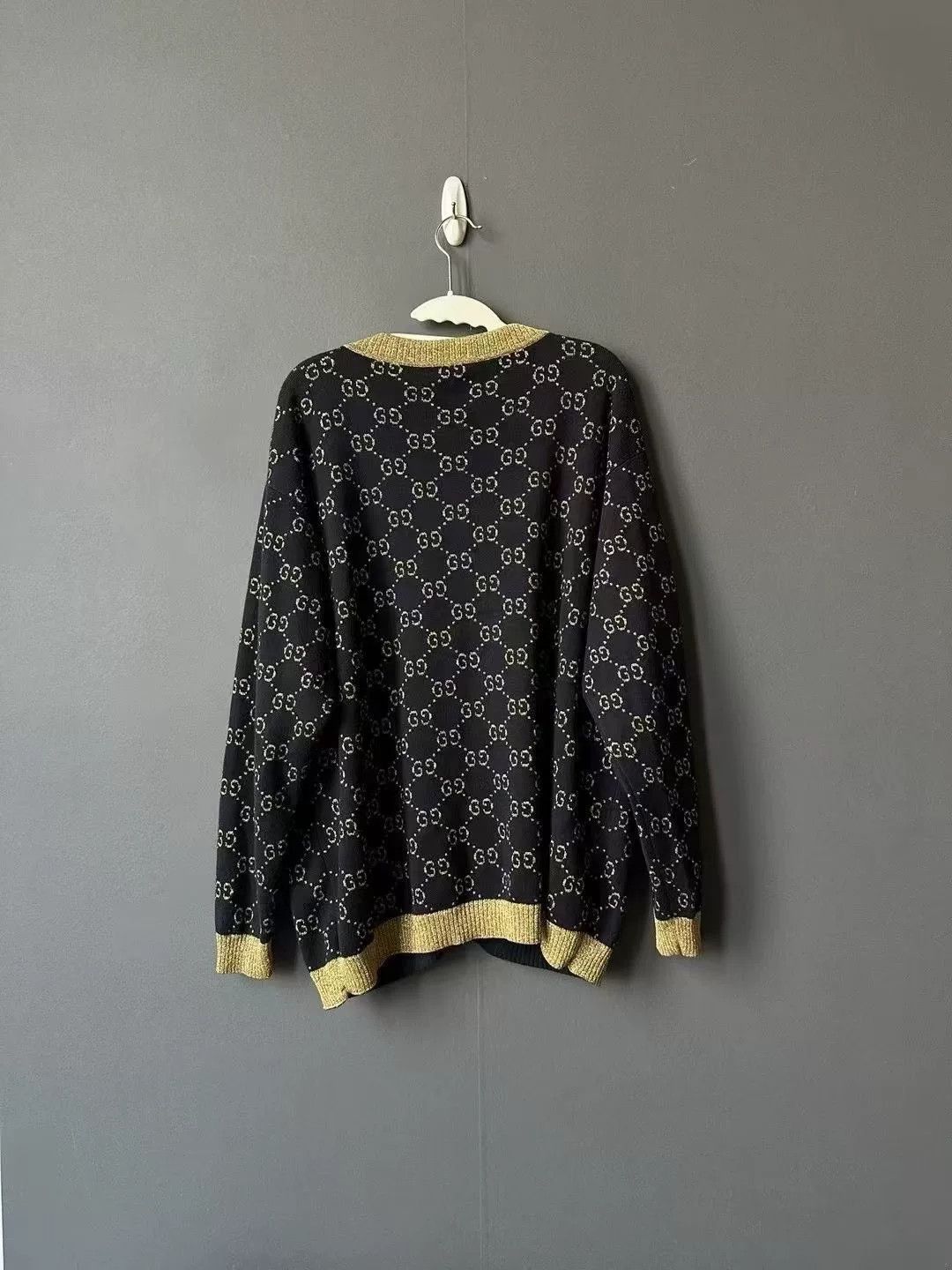 Gucci Gucci Gold Thread All-Over Print Cardigan Size US L / EU 52-54 / 3 - 2 Thumbnail