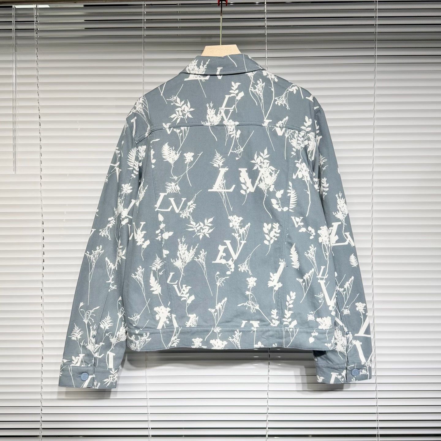 Louis Vuitton LV Blue Plant Print Cotton Jacket Size US L / EU 52-54 / 3 - 2 Thumbnail