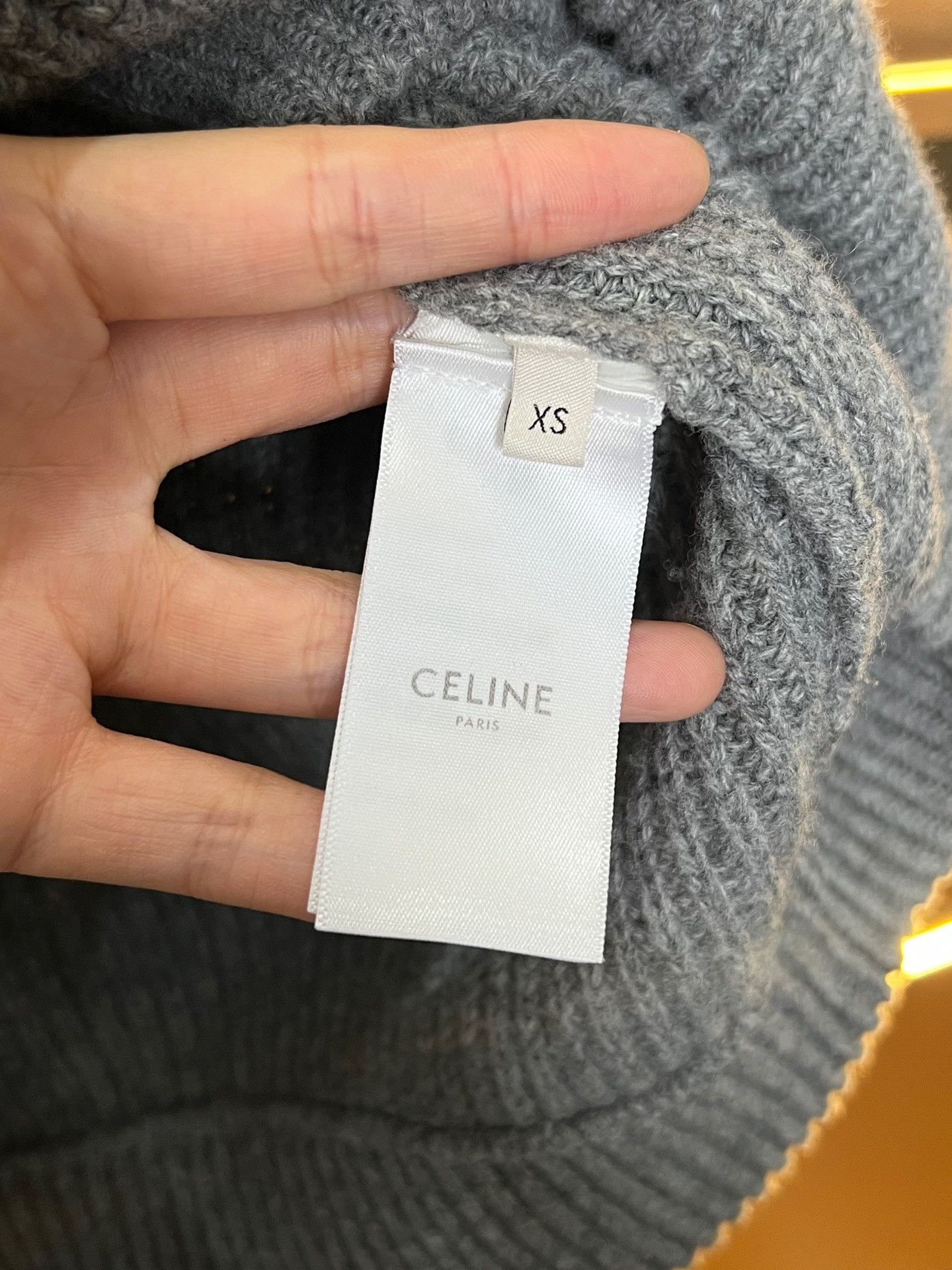 Celine Celine Gray Hooded Wool Sweatshirt Size XS / US 0-2 / IT 36-38 - 3 Thumbnail